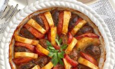 Baked Kafta Potatoes & Rice