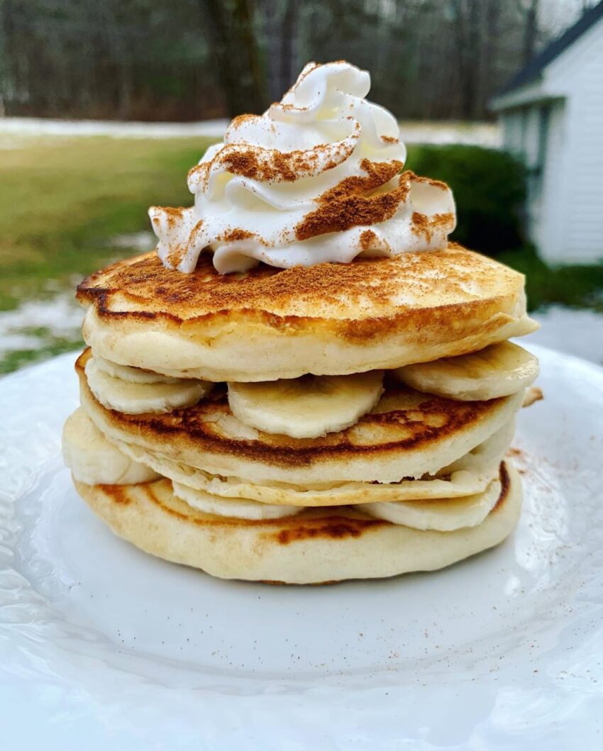 Banana Snickerdoodle Vegan Protein Pancakes