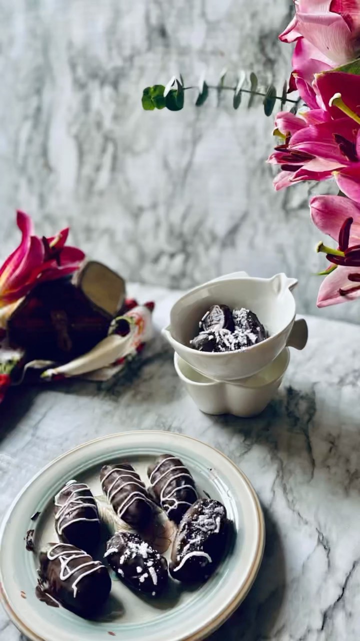 Chocolate Covered Coconut Stuffed Dates ( Bounty Dates)