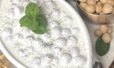 Dahareej B’laban (Cracked Wheat Bulgar Balls In Yogurt Sauce)