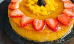 Decadent Caremelized Mango Flan