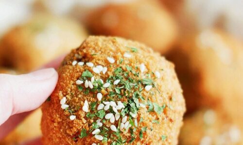 Fried Kani Kimchi Rice Balls