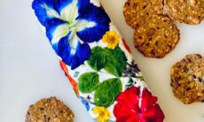 Goat Cheese With Edible Flowers