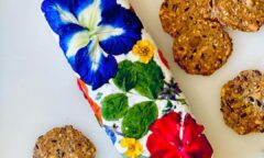Goat Cheese With Edible Flowers