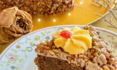 Healthier Mocha Nougat Cake