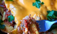 Low Calorie Fries With Bolognese & Cheese