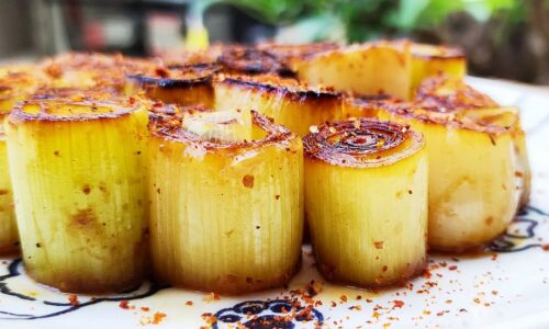 Miso Braised Leeks