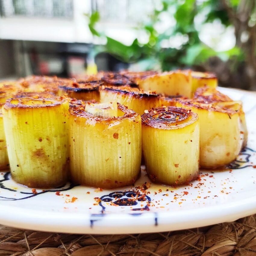 Miso Braised Leeks