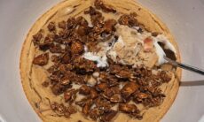 Nectarine Crumbles Baked Cheesecake Oats