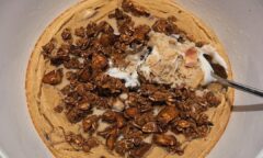 Nectarine Crumbles Baked Cheesecake Oats