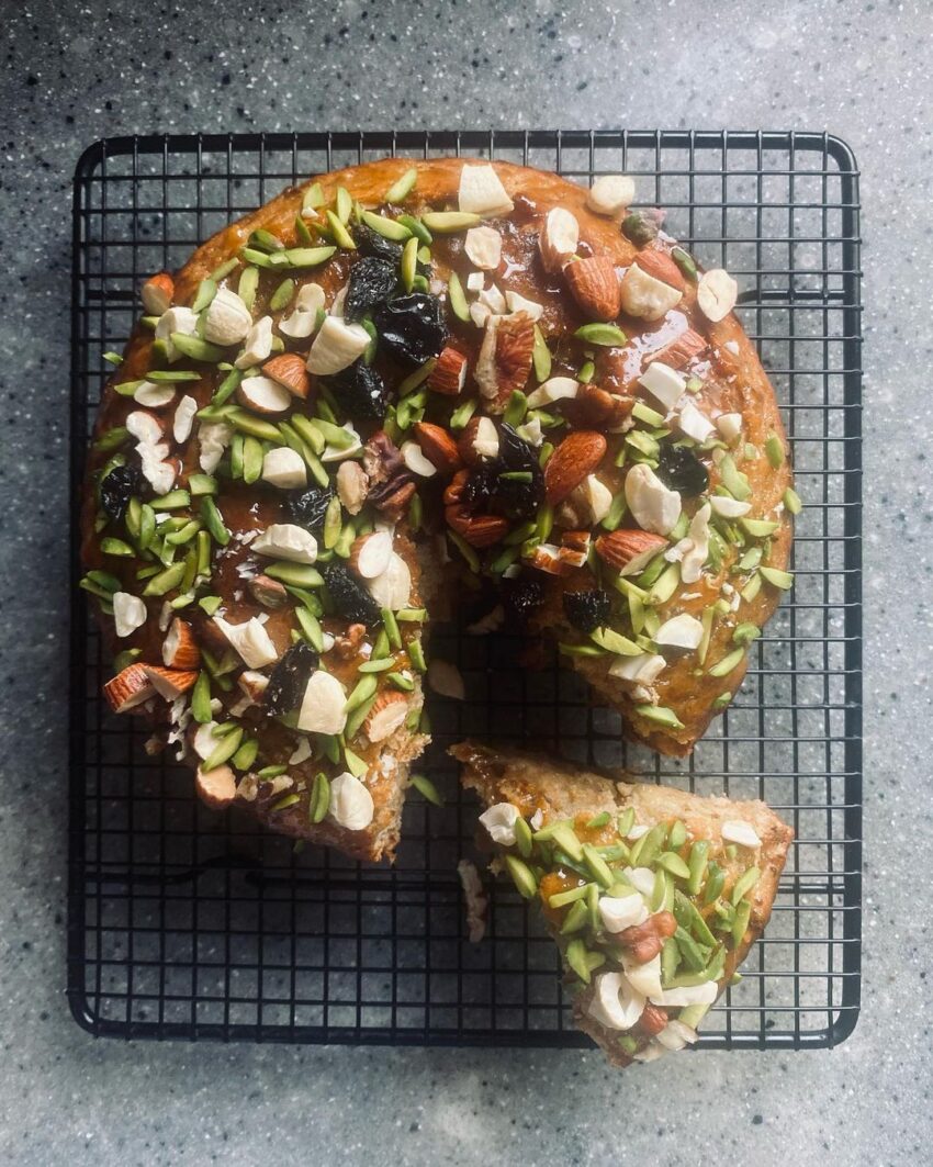 Pecans & Dates Cake Loaded With Mix Of Dried Fruits