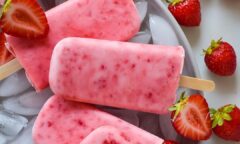 Strawberry Yogurt Popsicles