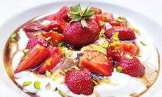Balsamic Strawberries With Whipped Labne