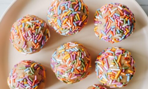 Birthday Cake Protein Balls