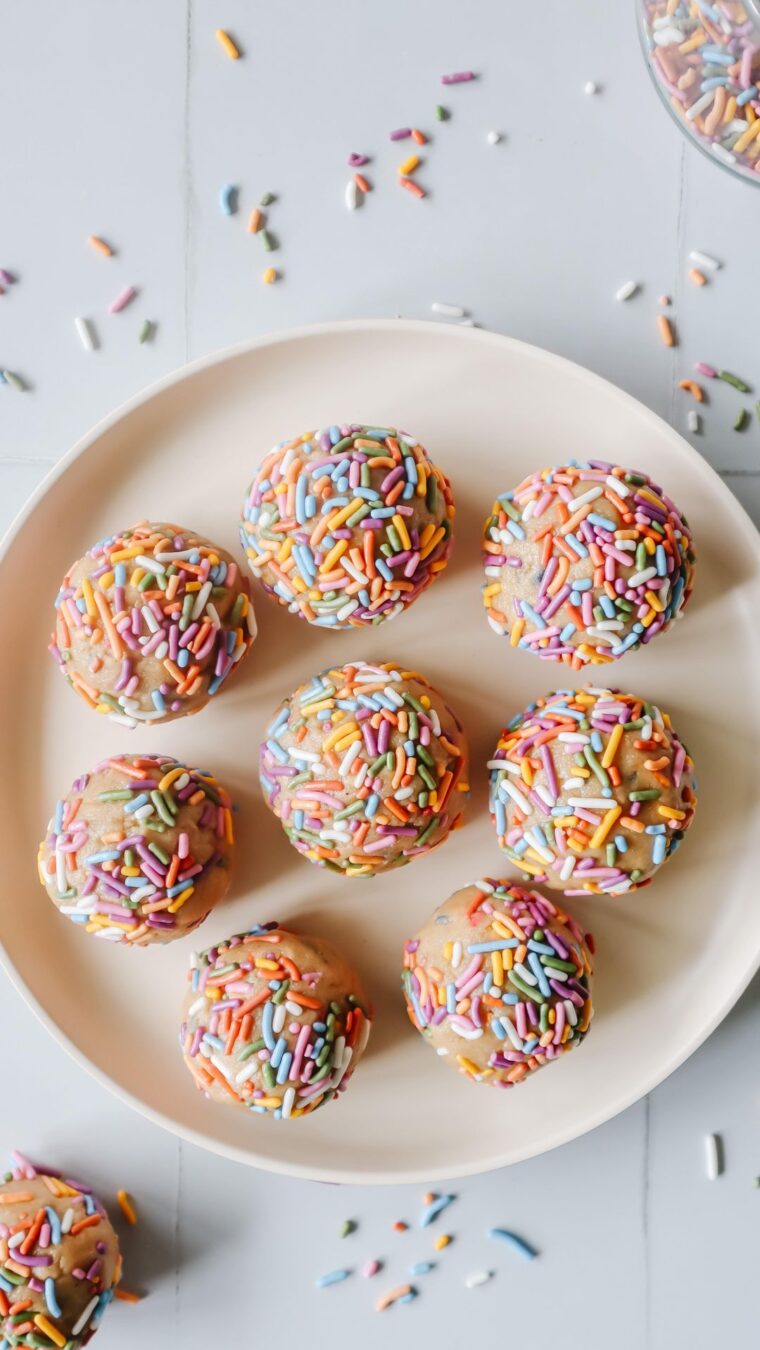 Birthday Cake Protein Balls