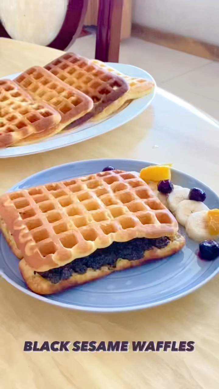 Black Seasame Waffles
