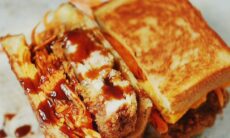 Chicken Katsu Toast With Grated Carrot Salad