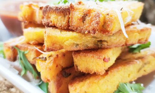 Crispy Baked Cheesy Polenta Fries - Main Dishes Recipes dari Milk