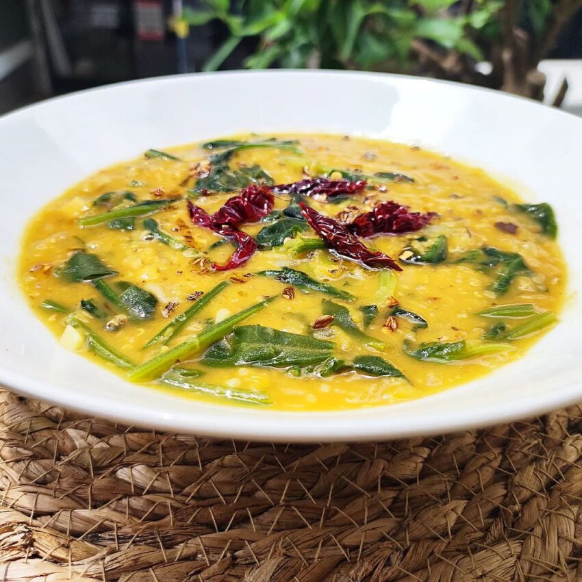 Dal Palak (Indian Lentil & Spinach Soup)