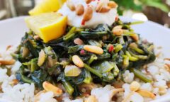Sabanekh Wa Riz (Lebanese Spinach Stew)