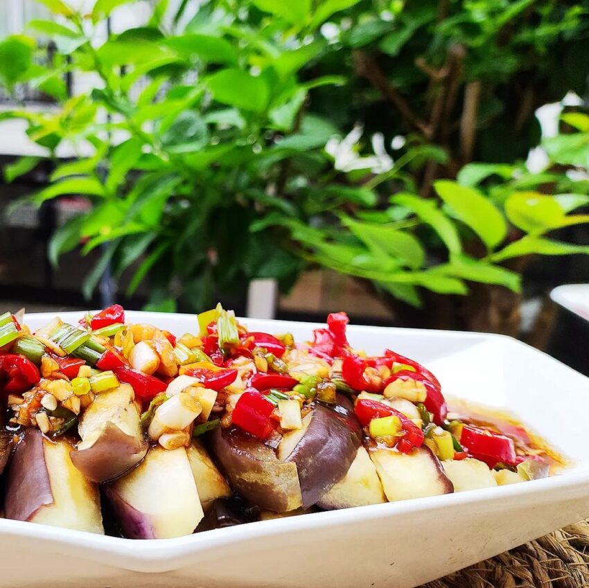 Steamed Spicy Soy Garlic Eggplant