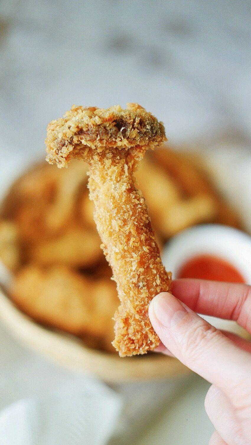 Fried King Oyster Mushrooms