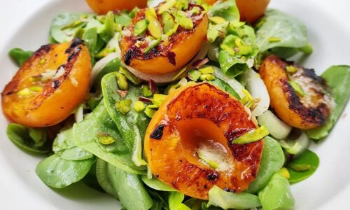Grilled Apricots & Purslane Salad