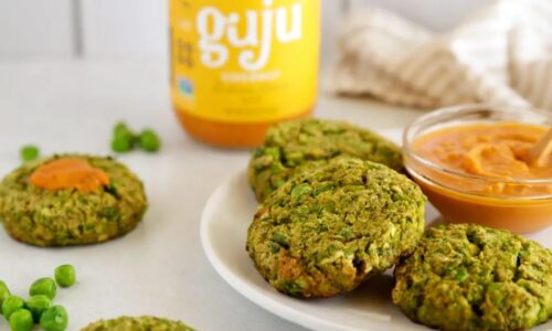Pea Fritters With Coconut Curry Sauce