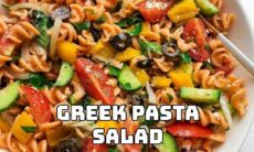 Red Lentil- Greek Pasta Salad