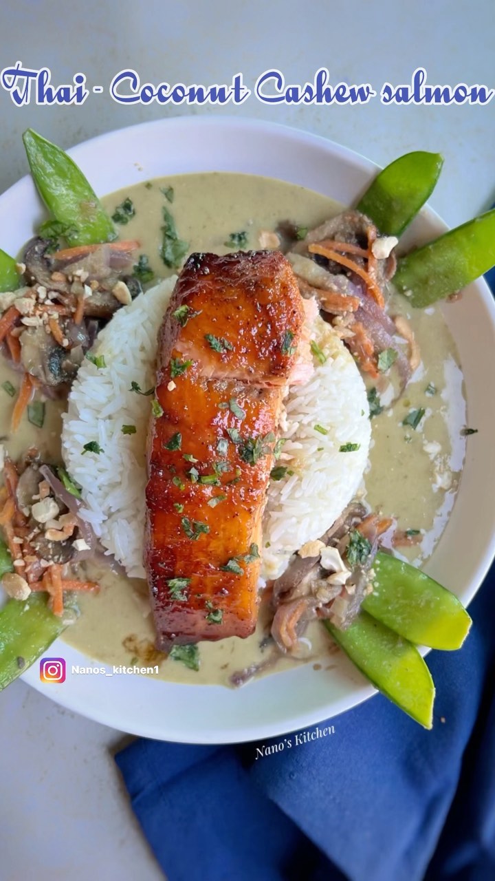 Thai Coconut Cashew Salmon