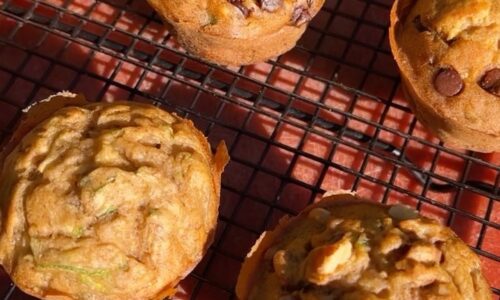 Vegan And Dairy Free Banana Zucchini Muffins