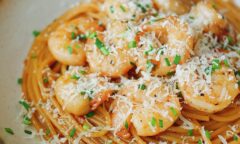 Garlic Shallot Shrimp Pasta
