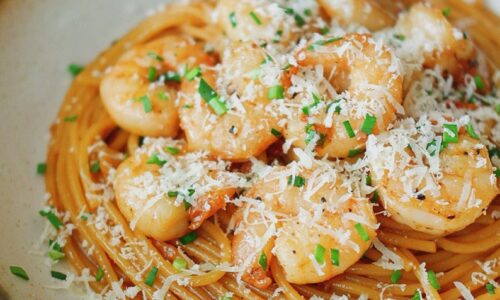 Garlic Shallot Shrimp Pasta - Main Dishes dari Shrimp