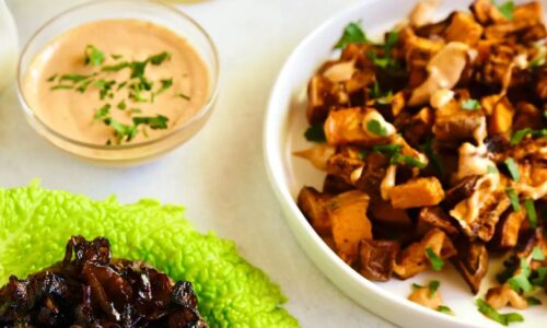 Grilled Beef Burgers With Mushroom & Caramelized Onions