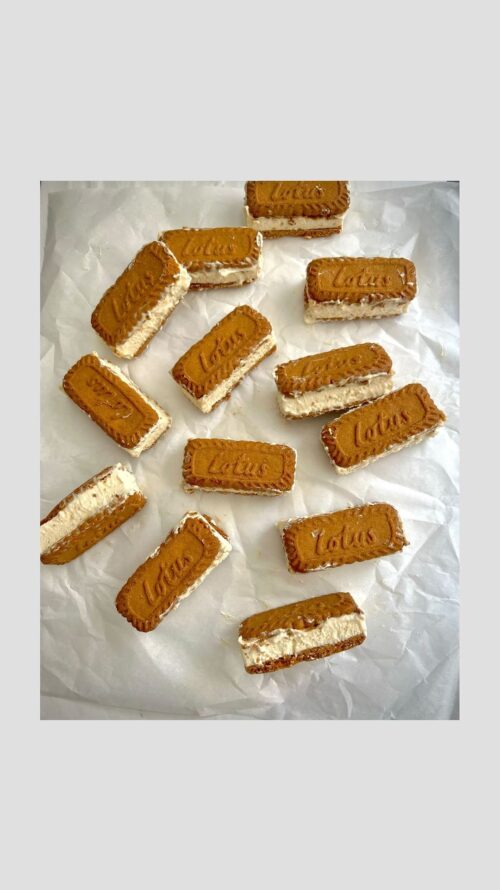 Biscoff ice cream sandwiches