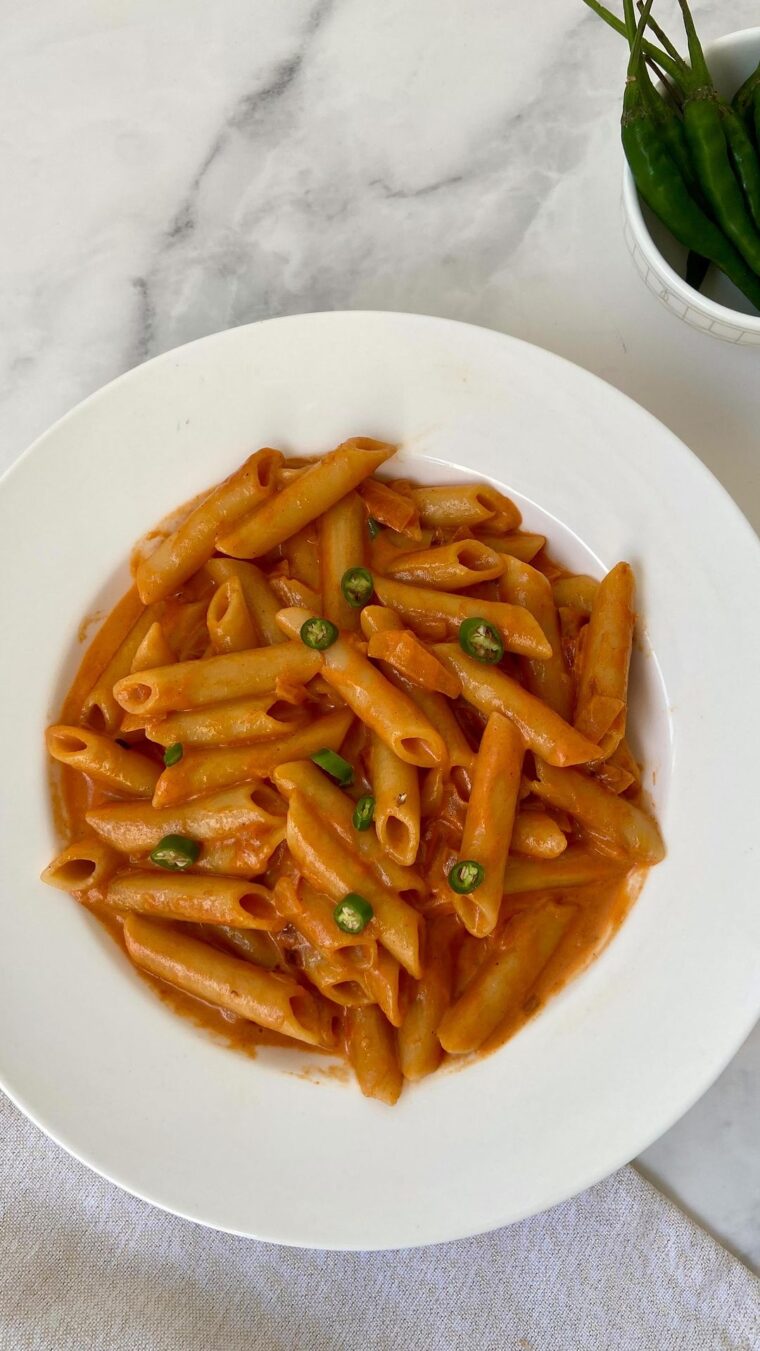 Creamy Green Chilli Pasta