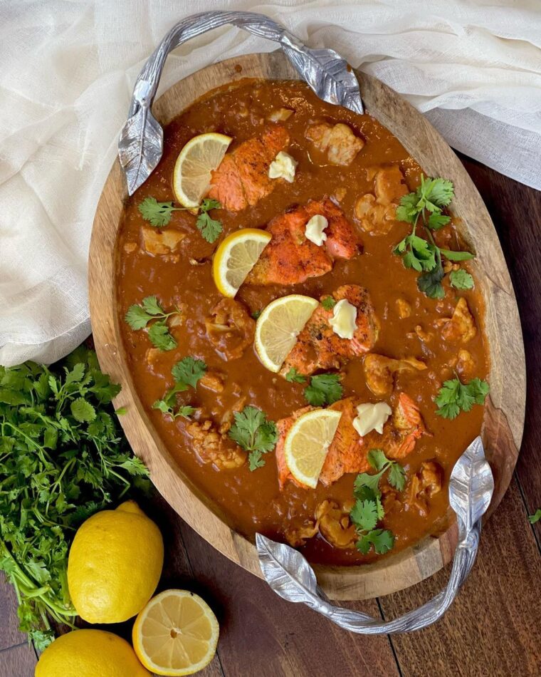 Easy Butter Salmon And Cauliflower Curry