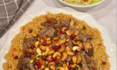 Lamb Loin Chops On A Bed Of Rice