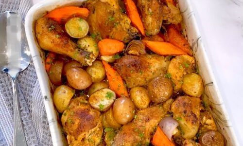 Lemon Garlic Chicken Bake