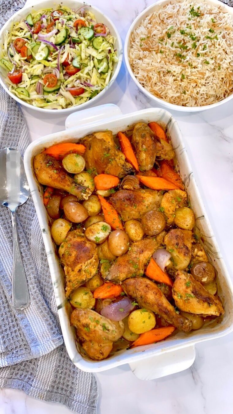 Lemon Garlic Chicken Bake