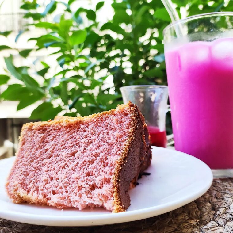 Rose Milk Chiffon Cake