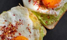 Spicy Smashed Avocado With Fried Eggs