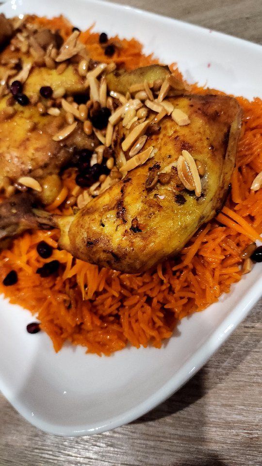 Azzys Kabseh Chicken With Salsa