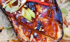 Baked Miso Glazed Eggplant