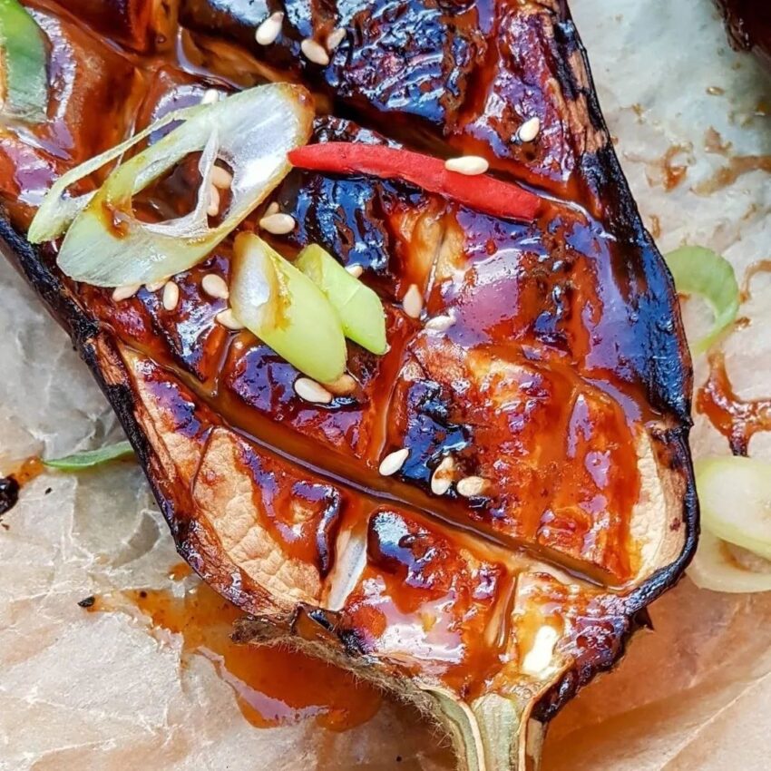 Baked Miso Glazed Eggplant