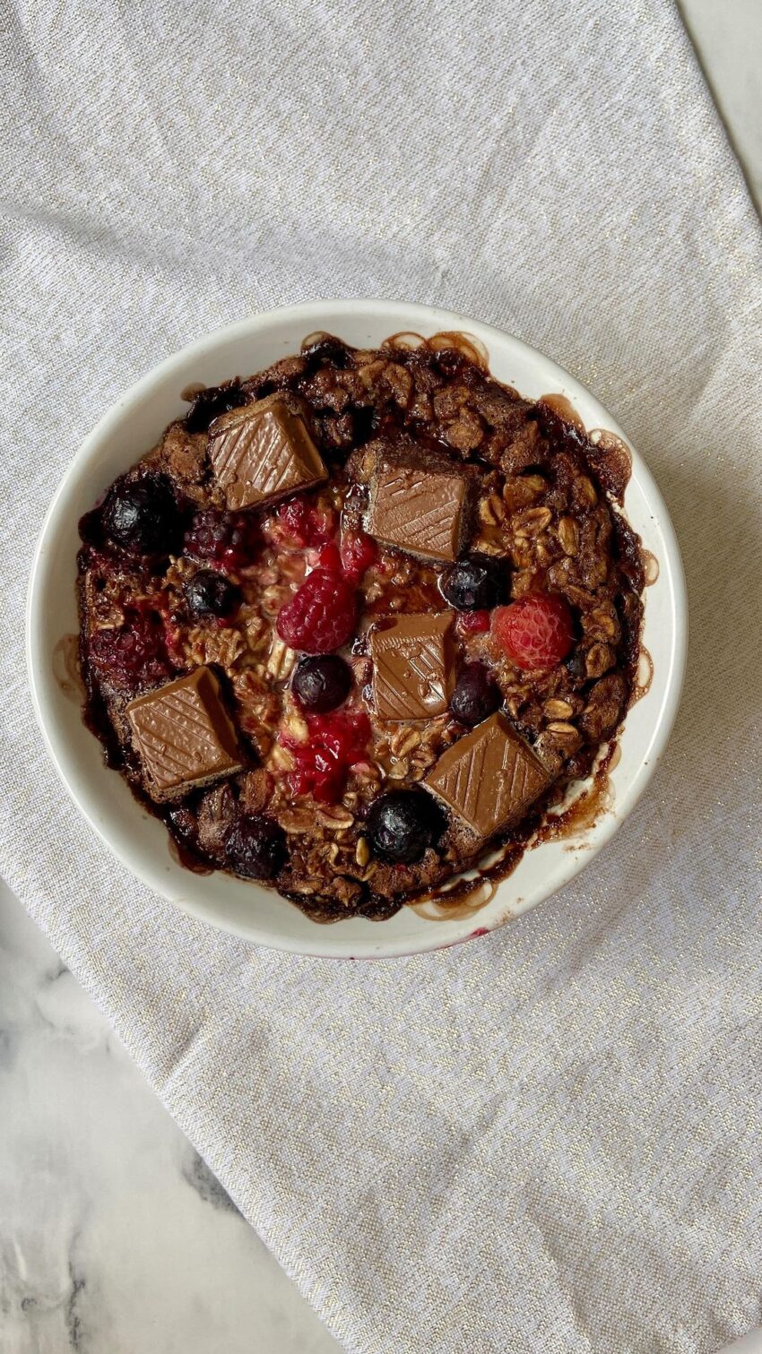 Choc Berry Baked Porridge
