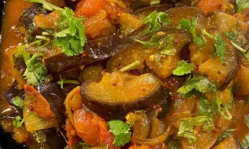 Easy Eggplant Prawn Curry