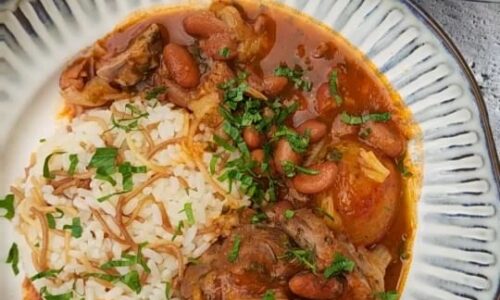 Fasoulia With Lebanese Rice