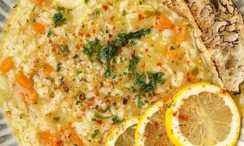 Lemon Rice Soup