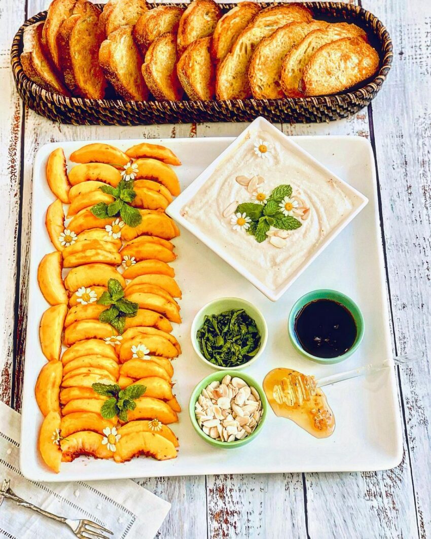 Peach Bruschetta